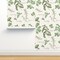 Victorian Herbs Garden Illustration Botanical Leaves Cottagecore Custom Pre-pasted Wallpaper by Spoonflower Pre-Pasted Wallpaper 2FT Wide